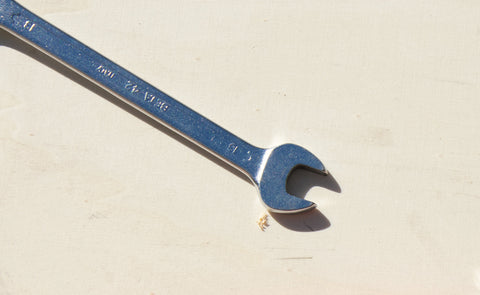 A wrench use to change a shower head